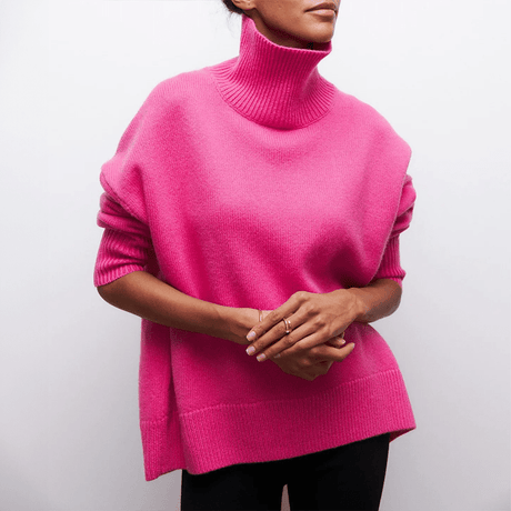Luxe Turtleneck Sweater  Soft Knit Ribbed Design - Product detail 9