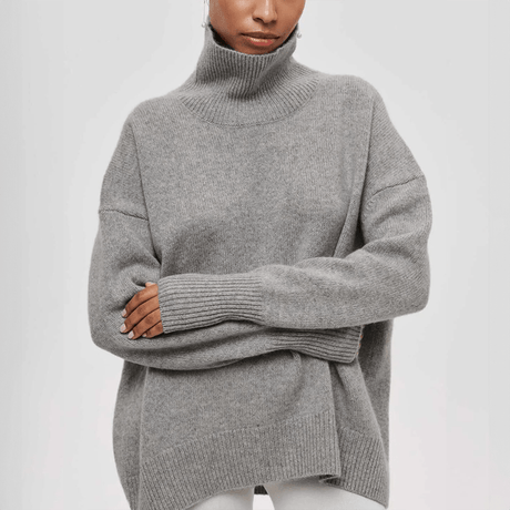Luxe Turtleneck Sweater  Soft Knit Ribbed Design - Product detail 8