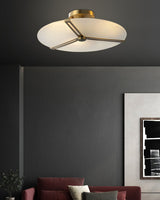 Modern Ceiling Light  Glass Disc with Brass Frame - Product detail 25