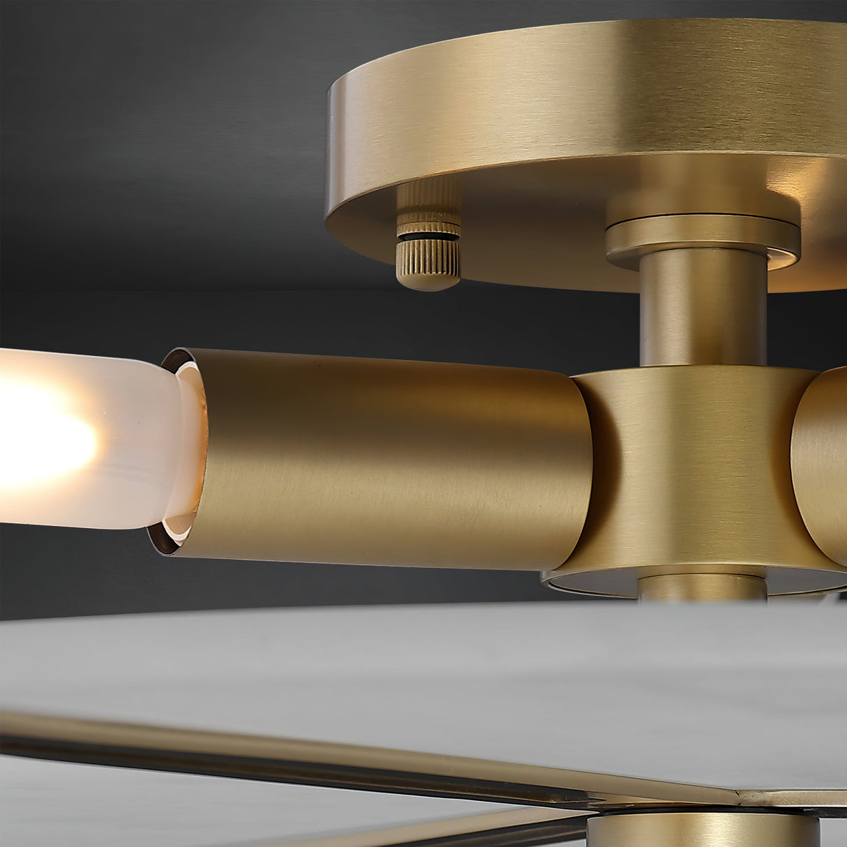 Modern Ceiling Light  Glass Disc with Brass Frame - Product detail 23