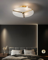 Modern Ceiling Light  Glass Disc with Brass Frame - Product detail 13