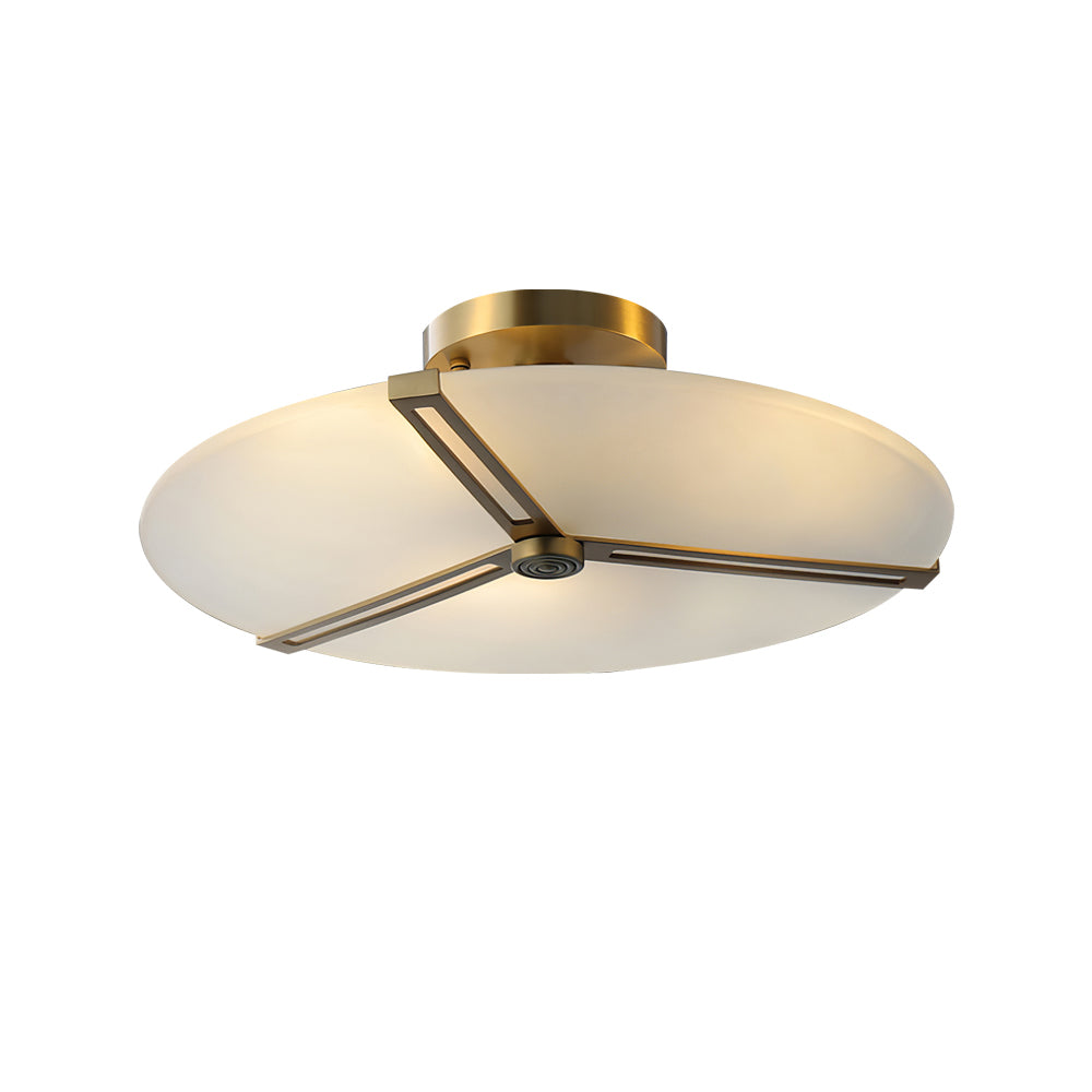 Modern Ceiling Light  Glass Disc with Brass Frame - Product detail 29