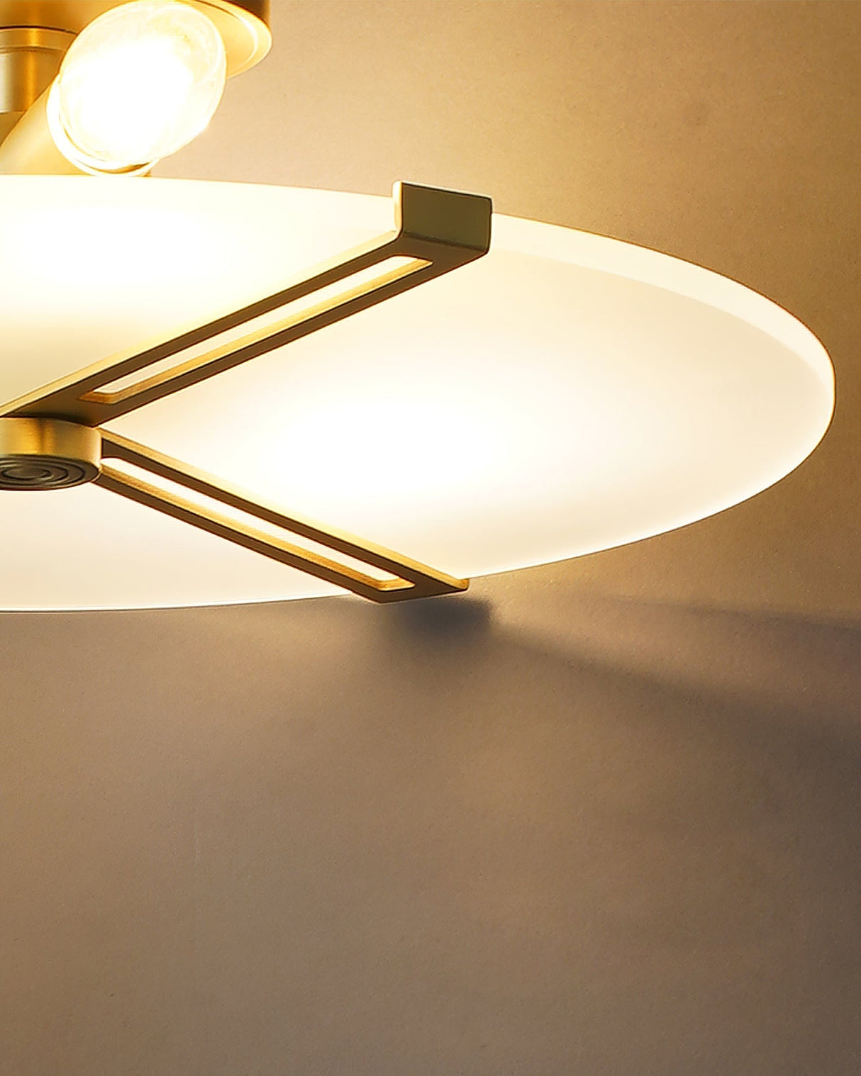 Modern Ceiling Light  Glass Disc with Brass Frame - Product detail 28