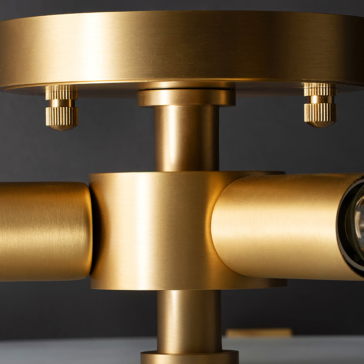 Modern Ceiling Light  Glass Disc with Brass Frame - Product detail 24