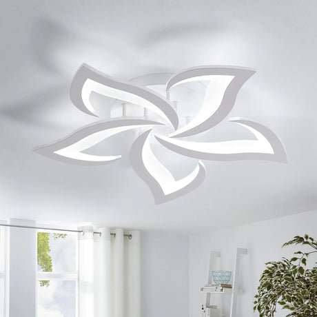 Modern LED Ceiling Light  Floral Petal Design with Remote Control - Detailed view