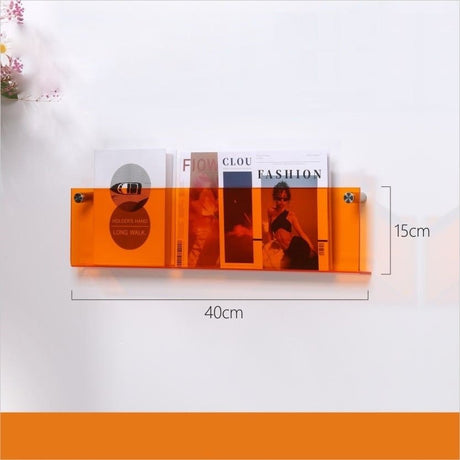 Acrylic Wall Magazine Rack  Modern Floating Display Holder - Product detail 20