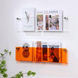 Acrylic Wall Magazine Rack  Modern Floating Display Holder - Product example