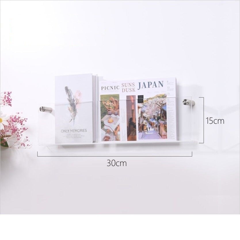 Acrylic Wall Magazine Rack  Modern Floating Display Holder - Product detail 28