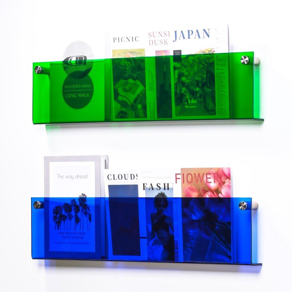 Acrylic Wall Magazine Rack  Modern Floating Display Holder - Product detail 7