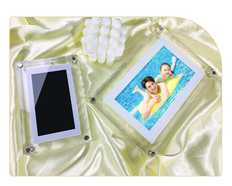 Acrylic Digital Photo Frame  Clear Modern Display Stand - Product detail 8