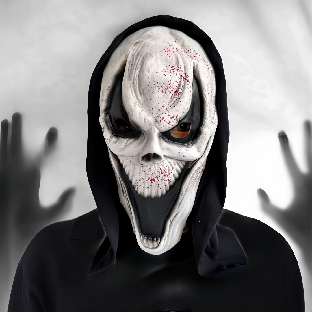 Halloween Skull Mask  Full Head Design with Hood - Product example
