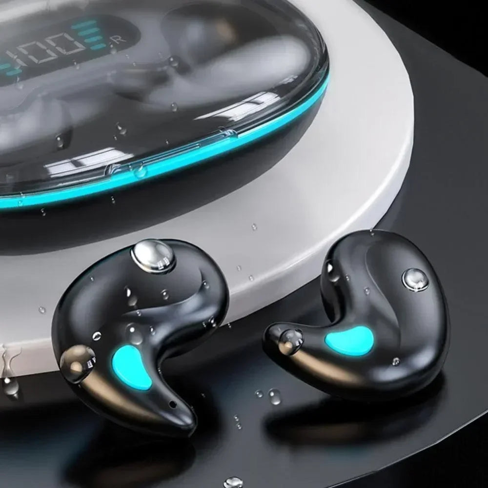 Wireless Bluetooth Earbuds  LED Display Charging Case - Detailed view