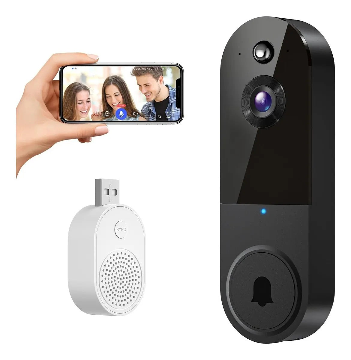 Wireless Video Doorbell Camera  AI Motion Detection 1080P - Product showcase
