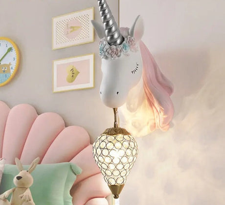 Unicorn Wall Light  Crystal Globe  Resin Design - Product detail 4
