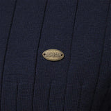 Mens Quarter Zip Sweater  Ribbed Knit Classic Design - Product detail 5