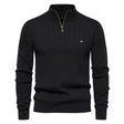 Mens Quarter Zip Sweater  Ribbed Knit Classic Design - Product detail 6