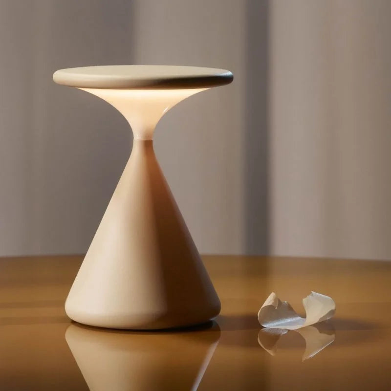 Modern LED Table Lamp  Hourglass Design With Ambient Glow - Product example