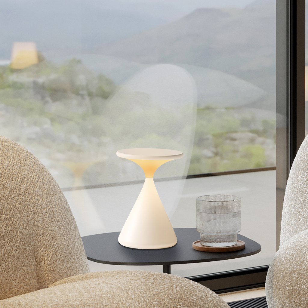 Modern LED Table Lamp  Hourglass Design With Ambient Glow - Product detail 4