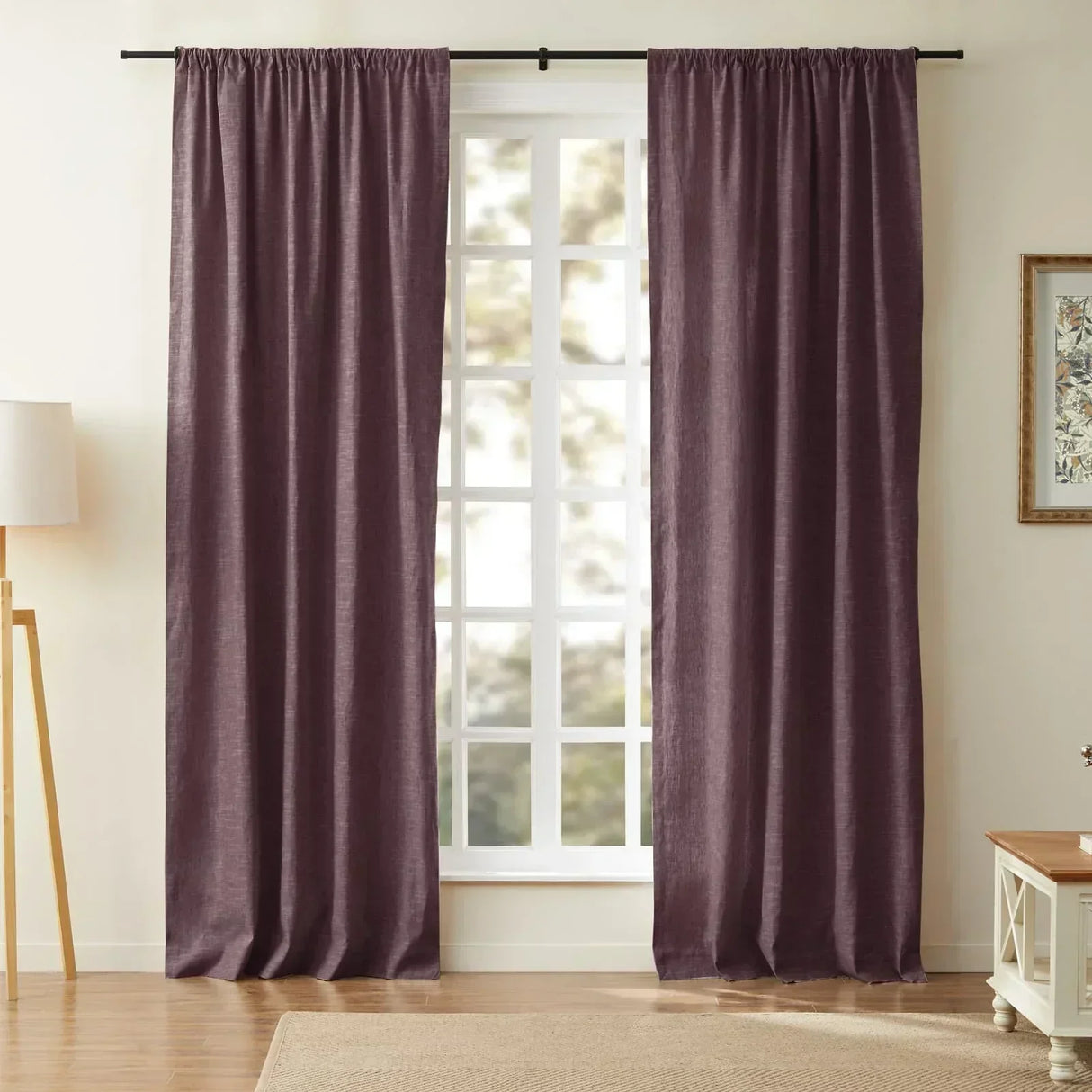 Linen Cotton Curtains  Natural Light Filtering Window Panels - Product detail 34