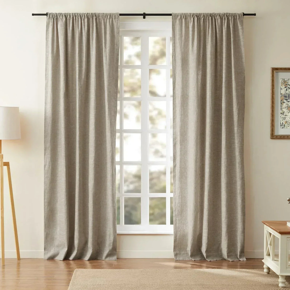 Linen Cotton Curtains  Natural Light Filtering Window Panels - Product detail 22