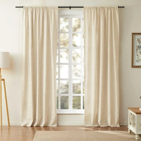 Linen Cotton Curtains  Natural Light Filtering Window Panels - Product detail 43
