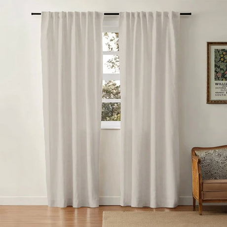 Linen Cotton Curtains  Natural Light Filtering Window Panels - Product detail 45