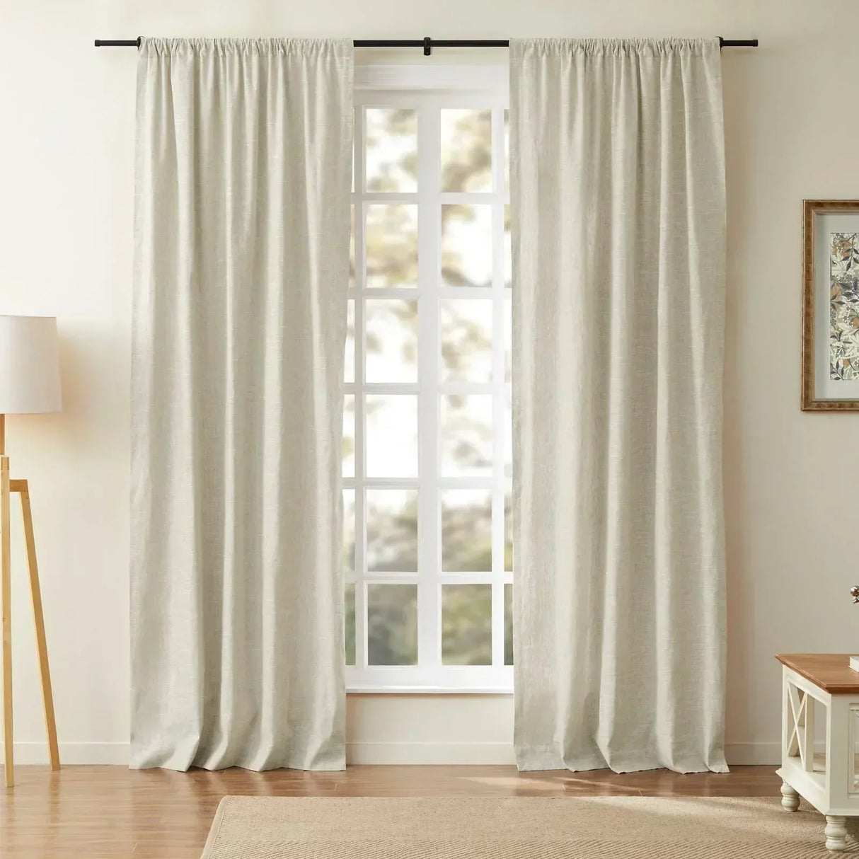 Linen Cotton Curtains  Natural Light Filtering Window Panels - Product detail 31