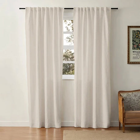 Linen Cotton Curtains  Natural Light Filtering Window Panels - Product detail 44