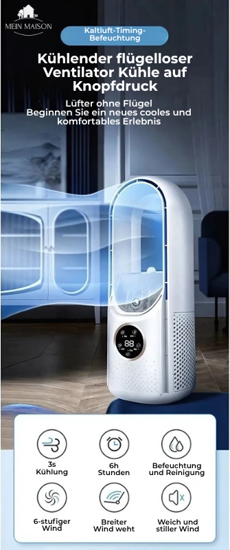 Smart Air Cooler  Bladeless Desktop Humidifier With Timer - Product detail 6