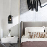 Modern Glass Pendant Light  Smoked Dome Shade Design - Product detail 5