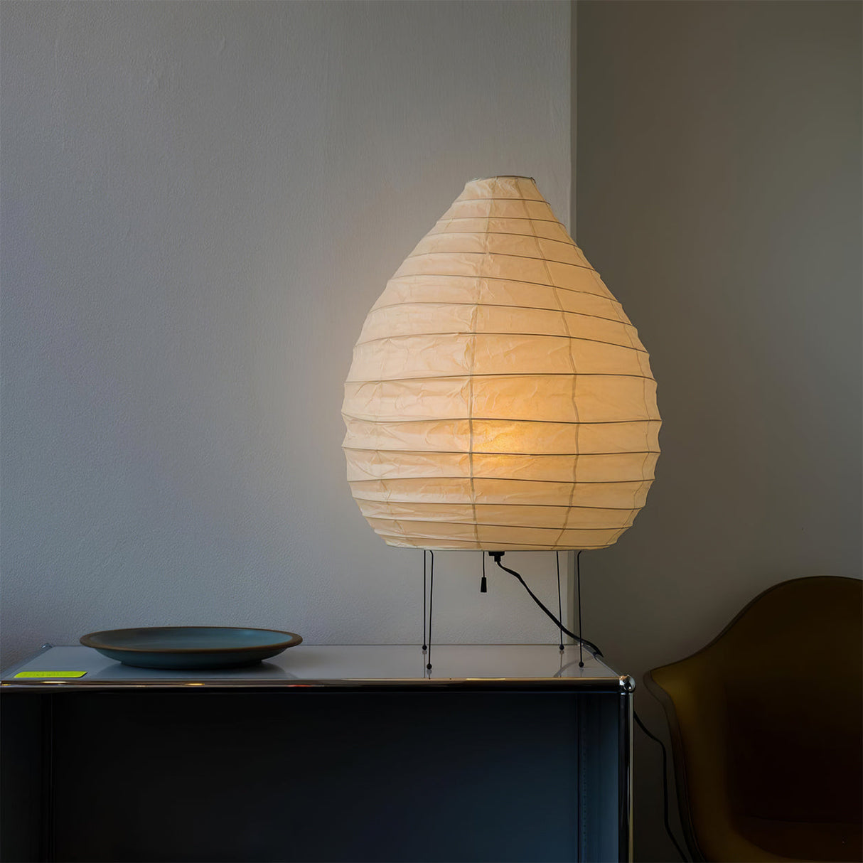 Japanese Paper Table Lamp  Handcrafted Mulberry Design - Product detail 4
