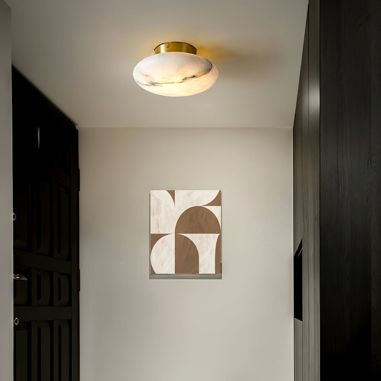 Alabaster Ceiling Light  Oval Natural Stone Fixture - Product detail 6