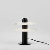 Modern Alabaster Table Lamp  Dual Ring Design - Detailed view