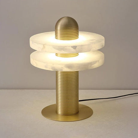 Modern Alabaster Table Lamp  Dual Ring Design - Product detail 15