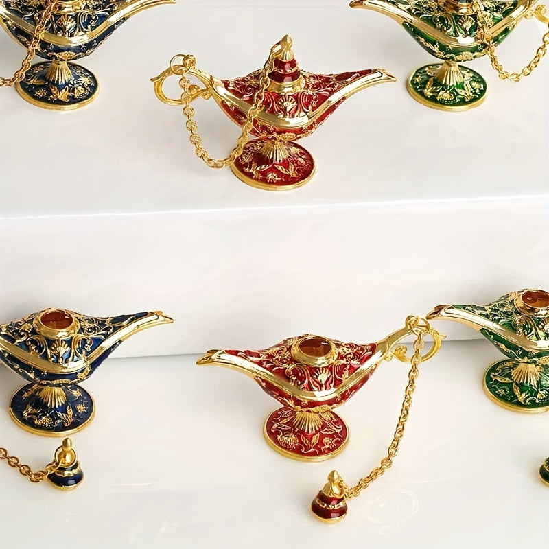 Moroccan Decorative Oil Lamp  Vintage Metal Filigree Design - Product detail 4