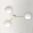 Modern Ceiling Light  Brass Arms White Glass Shades - Product detail 36