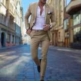 Linen Slim Fit Suit  Premium Two-Piece Summer Formal Wear - Product detail 6