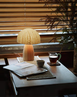 Minimalist Table Lamp  Paper Shade Wood Base Design - Product detail 11