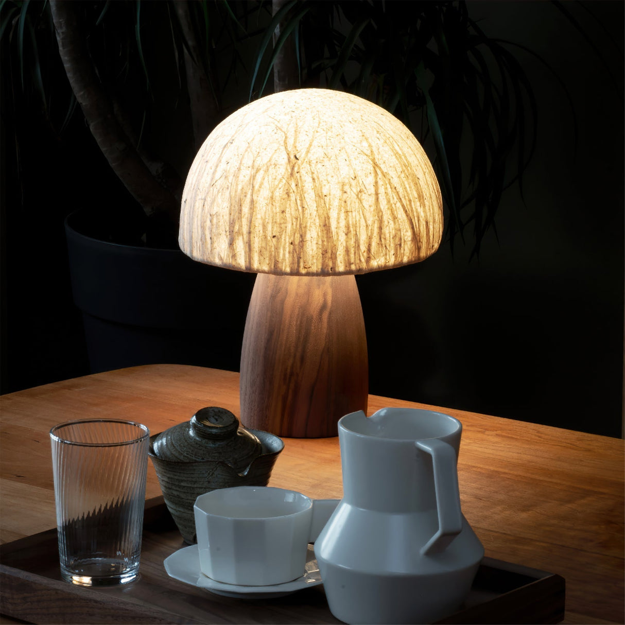 Minimalist Table Lamp  Paper Shade Wood Base Design - Product detail 18