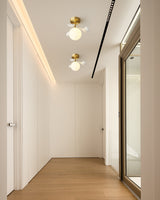 Botanical Ceiling Light  Ginkgo Leaf Glass Globe Design - Product detail 6