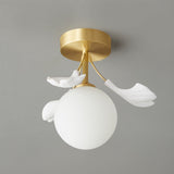 Botanical Ceiling Light  Ginkgo Leaf Glass Globe Design - Product detail 10