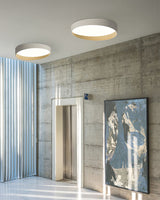 Modern LED Ceiling Light  Grey Metal Wood Accent - Product detail 9
