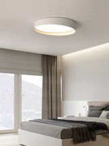 Modern LED Ceiling Light  Grey Metal Wood Accent - Product example