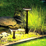 Solar Garden Path Lights  Black Aluminum LED Bollards - Detailed view