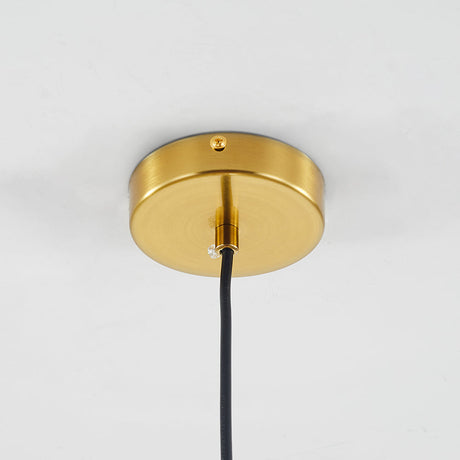 Modern Glass Pendant Light  Amber Ribbed Globe Design - Product detail 16