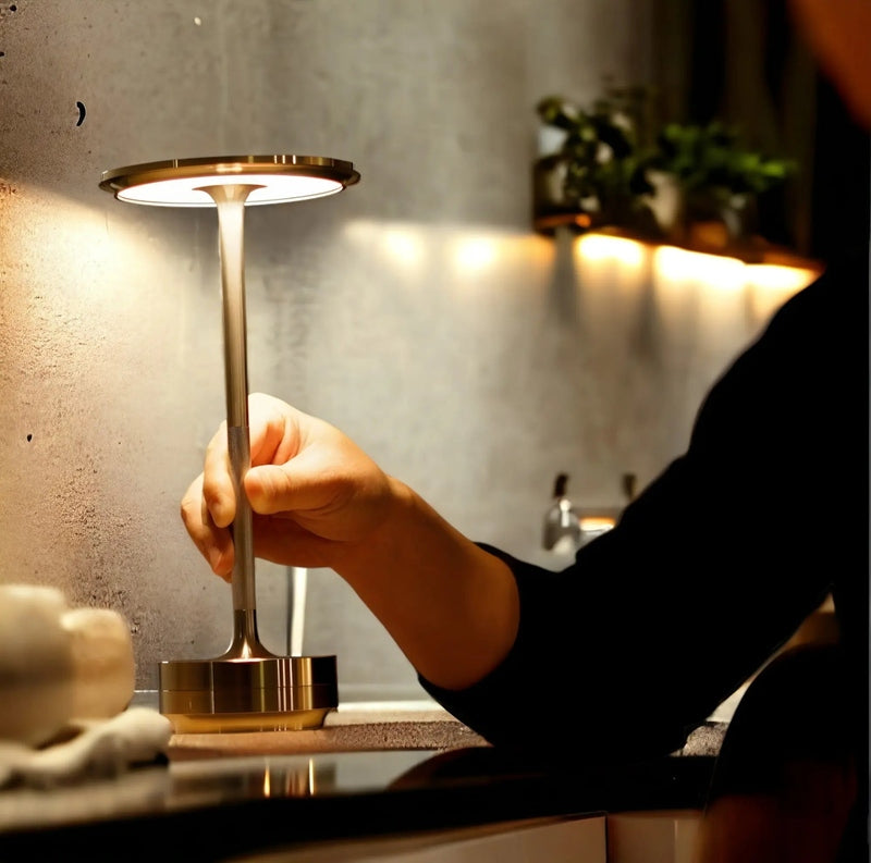 Modern Cordless Table Lamp  Touch Control Aluminum Design - Product example