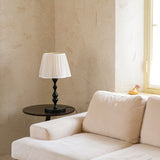 Classic Table Lamp  Twisted Wood Base  Pleated Shade - Product detail 5
