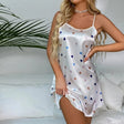 Satin Sleep Dress  Love Hearts Print Nightwear - Product detail 5
