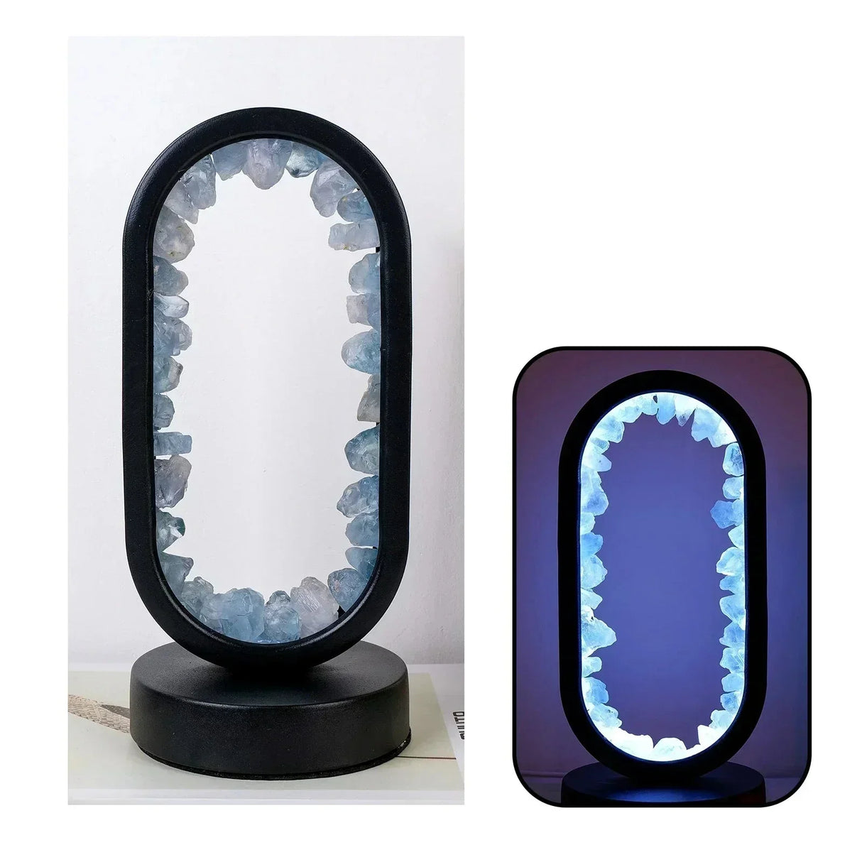 Amethyst Table Lamp  Crystal LED Mirror Design - Product detail 22