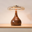 Modern LED Table Lamp  Walnut Wood Base With Glass Shade - Product detail 43